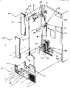 Cabinet Back Diagram and Parts List for TX18R-P1158412W  Amana Refrigerator