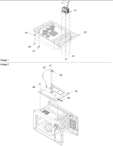 Base & Sensor Diagram and Parts List for ACM1580AS-PACM1580AS0  Amana Microwave
