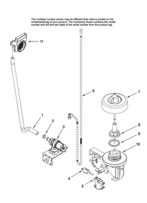Fill And Overfill Parts Diagram and Parts List for JDB1080AWB36  Jenn-Air Dishwasher