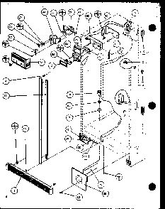 Refrigerator/freezer Control And Cabinet Part Diagram and Parts List for 2599CIWL-P1121501WL  Amana Refrigerator