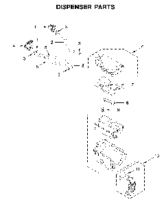 Dispenser parts Diagram and Parts List for MHW6630HW2  Maytag Washer