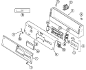 CONTROL PANEL Diagram and Parts List for MDE10PDACW  Maytag Dryer