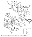 CONTROLS & UPPER PANEL Diagram and Parts List for MDE13PRBCW  Maytag Dryer