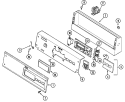 CONTROL PANEL Diagram and Parts List for MDE12PDBEW  Maytag Dryer