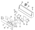 CONTROL PANEL Diagram and Parts List for MDE10DAACW  Maytag Dryer