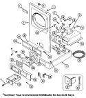CONTROLS & UPPER PANEL Diagram and Parts List for MDE11PDAEW  Maytag Dryer