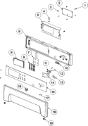 CONTROL PANEL (DRYER) Diagram and Parts List for MLE19PRDYW  Maytag Washer Dryer Combo