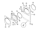DOOR Diagram and Parts List for MDE13CSAKL  Maytag Dryer