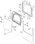 DOOR Diagram and Parts List for MDE16CSDGW  Maytag Dryer