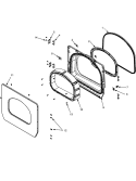 DOOR Diagram and Parts List for MLG23PDFWW  Maytag Dryer