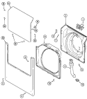 DOOR, SHROUD, & FRONT PANEL Diagram and Parts List for MAH21PRDWW  Maytag Washer