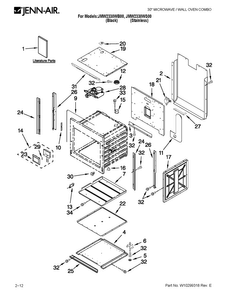 Oven Parts Diagram and Parts List for JMW2330WS00  Jenn-Air Microwave