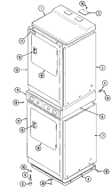 FRONT Diagram and Parts List for MDE13MNADW  Maytag Dryer