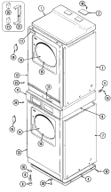 FRONT Diagram and Parts List for MDE11PDAGW  Maytag Dryer