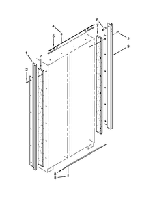 Cabinet Trim Parts Diagram and Parts List for JS42NXFXDW10  Jenn-Air Refrigerator