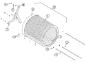TUMBLER AND SUPPORT ASSEMBLY Diagram and Parts List for MLG32PDAWW  Maytag Dryer