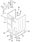 CABINET (REAR) Diagram and Parts List for MDE10PRACW  Maytag Dryer