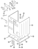 CABINET (REAR) Diagram and Parts List for MDE10DAACW  Maytag Dryer
