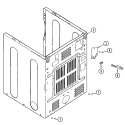 CABINET - REAR Diagram and Parts List for MDE16PDDGW  Maytag Dryer