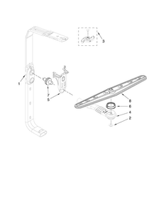 Upper Wash And Rinse Parts Diagram and Parts List for MDBH979AWS2  Maytag Dishwasher