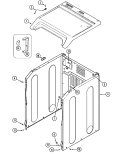 CABINET - FRONT Diagram and Parts List for MDE14PNAGW  Maytag Dryer