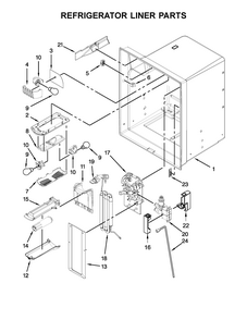 Refrigerator Liner Parts Diagram and Parts List for MFI2269DRH00  Maytag Refrigerator