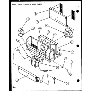 Functional Chassis Assy Parts 5 Diagram and Parts List for PTC12400EC P9872415R Amana Air Conditioner