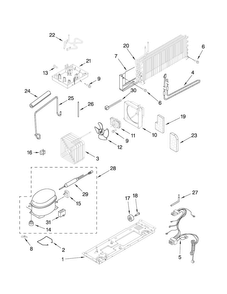 Unit Parts Diagram and Parts List for A8RXNGFXD00  Amana Refrigerator