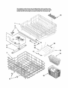 Upper And Lower Rack Parts Diagram and Parts List for MDBTT60AWQ3  Maytag Dishwasher
