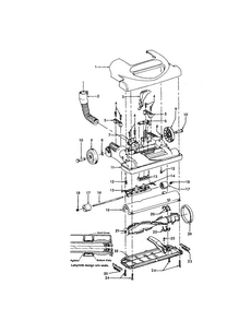 Hood/agitator Diagram and Parts List for U5465-990  Hoover Upright Vacuum