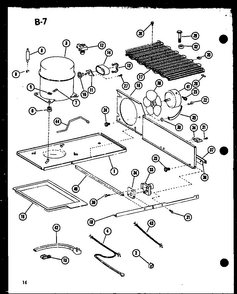 Section 3 Diagram and Parts List for ESBFC16B-P60235-16W  Amana Refrigerator