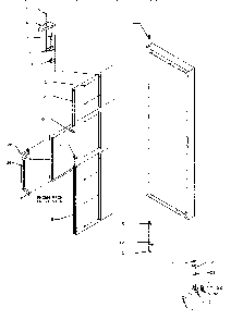 Door Hinge & Trim Diagram and Parts List for SZD25S5W-P1190415WW  Amana Refrigerator