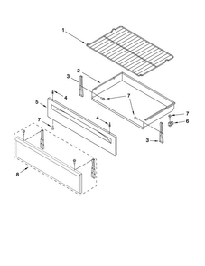 Drawer Parts Diagram and Parts List for MGR7662WQ3  Maytag Range