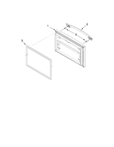 Freezer Door Parts Diagram and Parts List for AFD2535DEW7  Amana Refrigerator