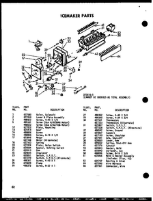 Ice Maker Parts Diagram and Parts List for SRI19C-P73320-54W  Amana Refrigerator
