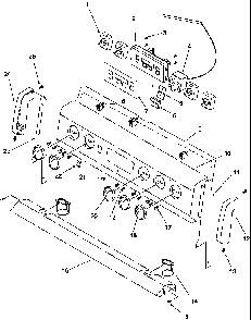 Backguard Diagram and Parts List for ART6110E-P1143424NE  Amana Range