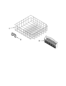 Lower Rack Parts Diagram and Parts List for MDB4630AWS3  Maytag Dishwasher