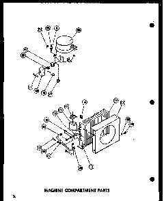 Machine Compartment Parts Diagram and Parts List for EIM5-H-P60119-2W  Amana Ice Maker