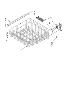 Upper Rack And Track Parts Diagram and Parts List for MDB8959AWB7  Maytag Dishwasher