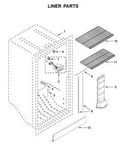 Liner Parts Diagram and Parts List for AZF33X16DW06  Amana Freezer
