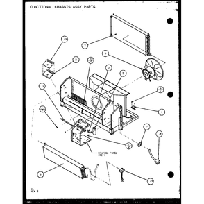 Functional Chassis Assy Parts 4 Diagram and Parts List for PTC07300ER P9812501R Amana Air Conditioner