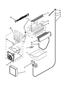 Icemaker Parts Diagram and Parts List for MBF1958DEE00  Maytag Refrigerator