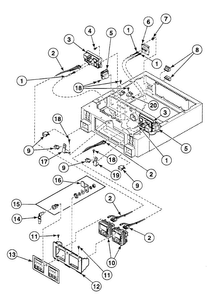 Control Panel Diagram and Parts List for SSET07QF  Speed Queen Dryer