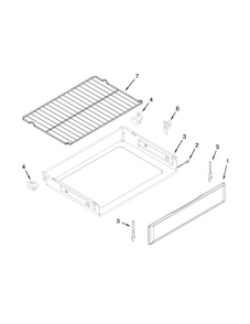 Drawer And Rack Parts Diagram and Parts List for MER8680BW0  Maytag Range