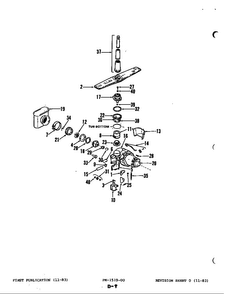 Pump Assembly Diagram and Parts List for DU80A-01  Magic Chef Dishwasher