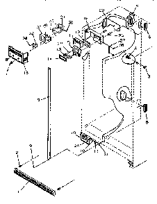 Controls And Cabinet Diagram and Parts List for SSD25SL-P119042WL  Amana Refrigerator