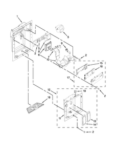 Dispenser Parts Diagram and Parts List for JS48PPDUDB15  Jenn-Air Refrigerator