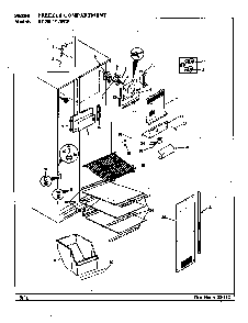 Freezer Compartment Diagram and Parts List for RC20LA-3BW-BS08A  Magic Chef Refrigerator