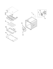 18" Internal Oven Parts Diagram and Parts List for JDRP548WP00  Jenn-Air Range