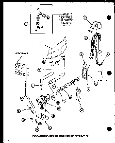 Section 1 Diagram and Parts List for LW1200 P7762101W W Amana Washer